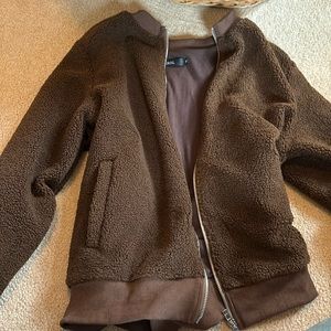 Brown Fluffy Jacket NWT